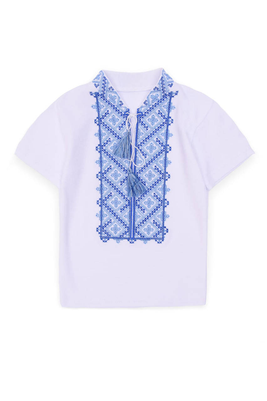 

Футболка детская вышиванка мальчик белая ACG 143802P