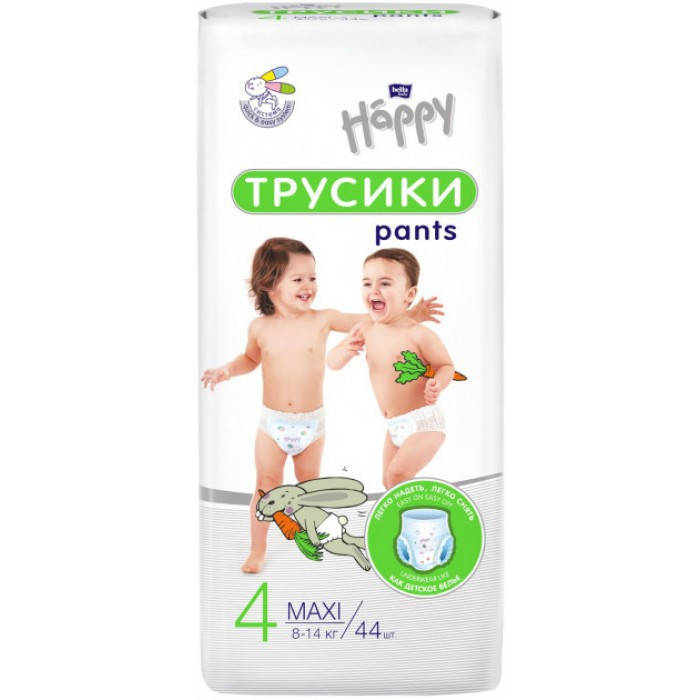 

Подгузники-трусики детские Bella Baby Happy 4 Maxi 8-14 кг, 44 шт