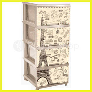 

Комод пластиковый Алеана Париж Бежевый