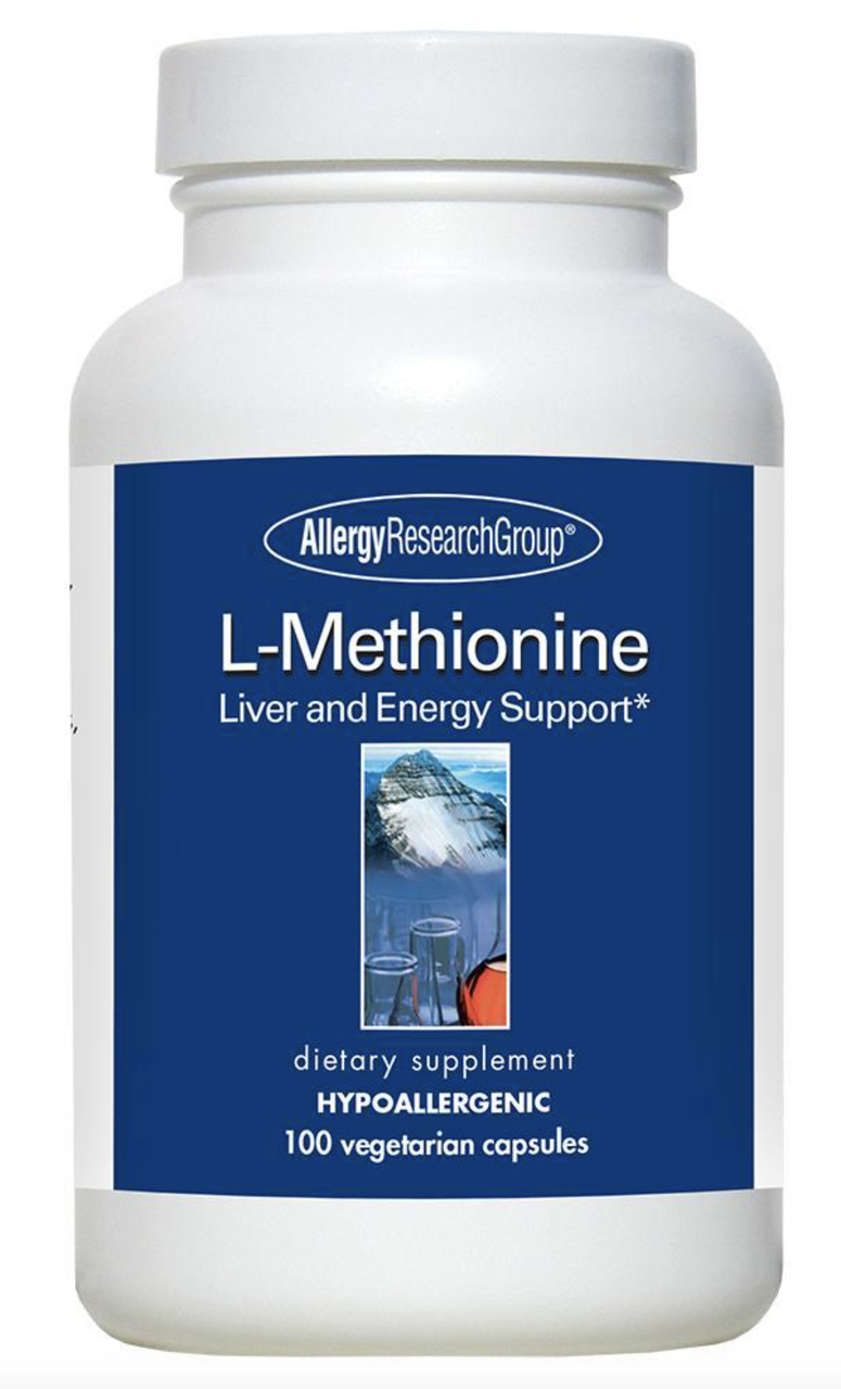 

Allergy Research L-Methionine / Л-Метионин 500 мг поддержка детокса печени 100 капсул