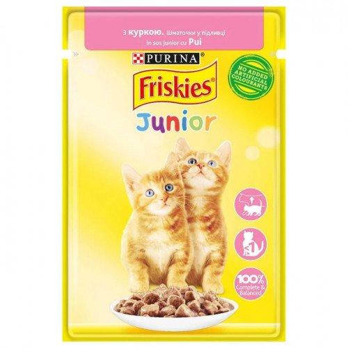 

Влажный корм Friskies для котят с курицей, кусочки в соусе 85г*26шт