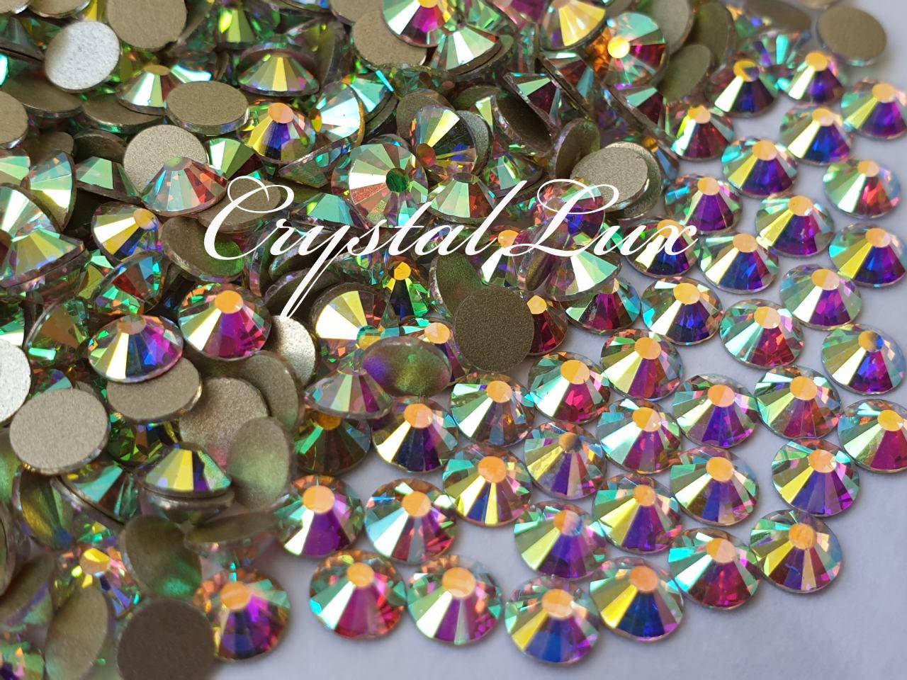 

Стразы Lux ss20 Crystal AB (5.0mm) gold foil 100шт