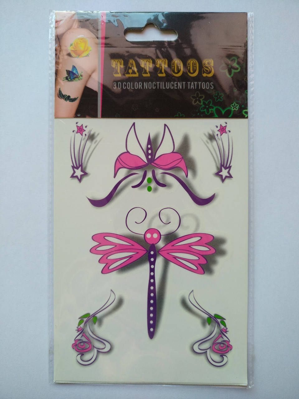 

Флеш тату. Временная татуировка. 3-D, Животные Стрекоза, Узоры 1 15,5*11 см