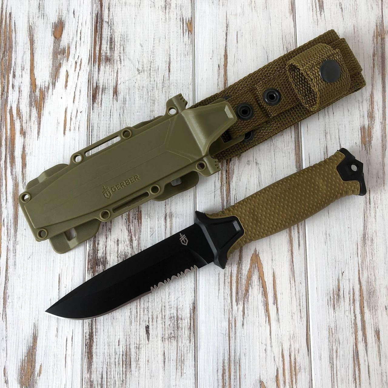 

Тактический нож Gerber Strongarm с серрейтором 24,5 см, Зелёный