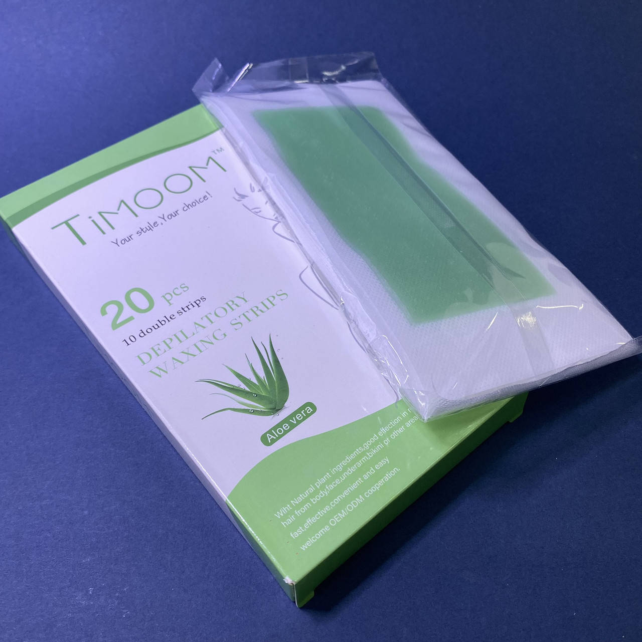 

Восковые полоски для депиляции Timoom Алоэ 20 шт