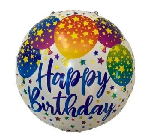 

Фольгированный круг с рисунком 18"(45см) "Happy Birthday звездный час", Китай