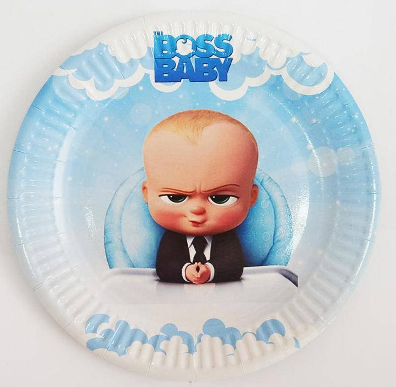 

Тарелки бумажные детские одноразовые "Босс Молокосос", 18см