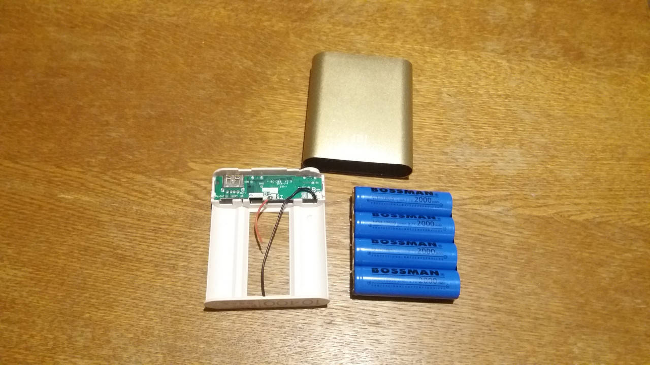 

Power Bank. Конструктор 5V 2A в сборе (8800mA Реальная емкость аккумуляторов)