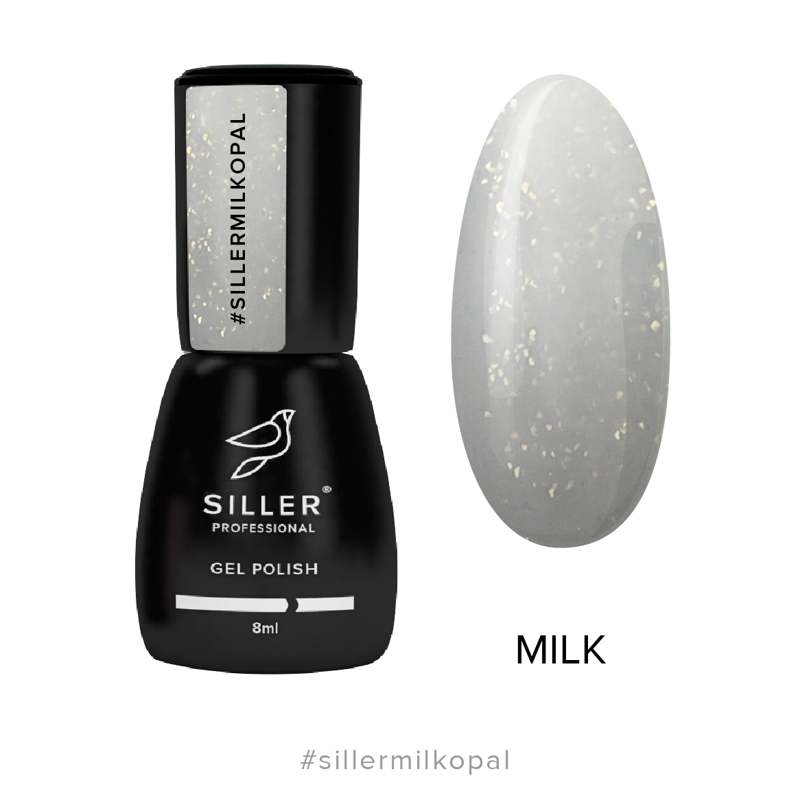 

Siller Cover Base Opal Milk - камуфлирующая база с микроблеском, 8 мл