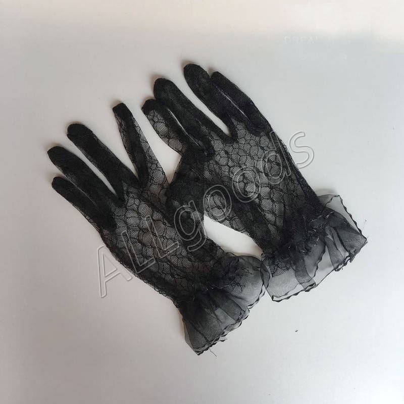 

Перчатки гипюровые, кружевные (p770) Черные, Черный