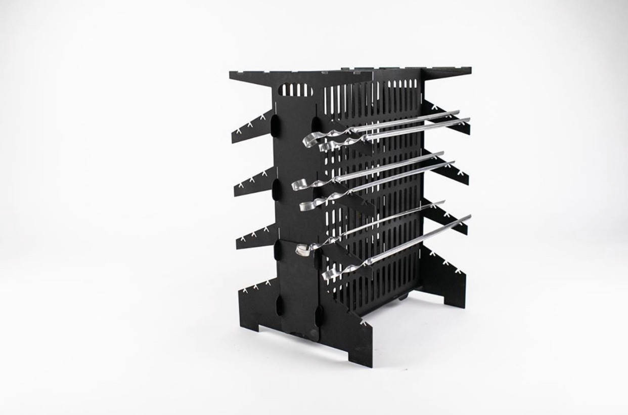 

Раскладной-вертикальный мангал 3в1 8шт 530*410*380