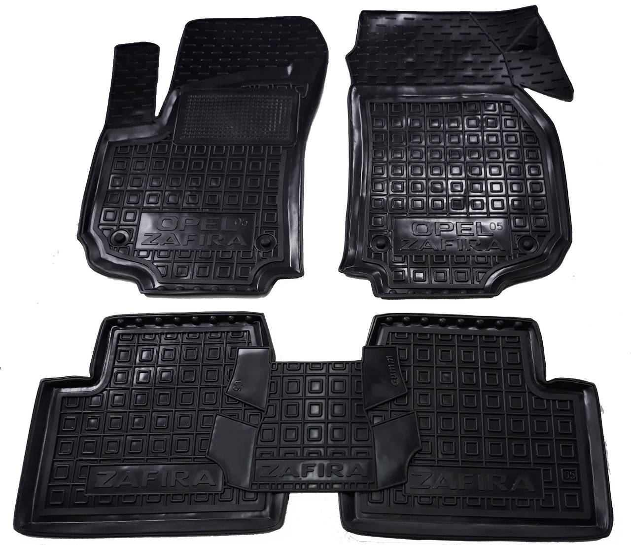 

Автомобильные коврики в салон Opel Zafira B (Опель Зафира Б) (5 мест) c 2005-, Черный