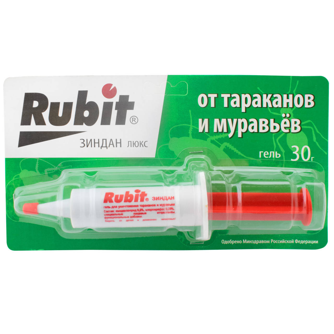 

Гель от тараканов и муравьев Зиндан люкс 30 г Rubit