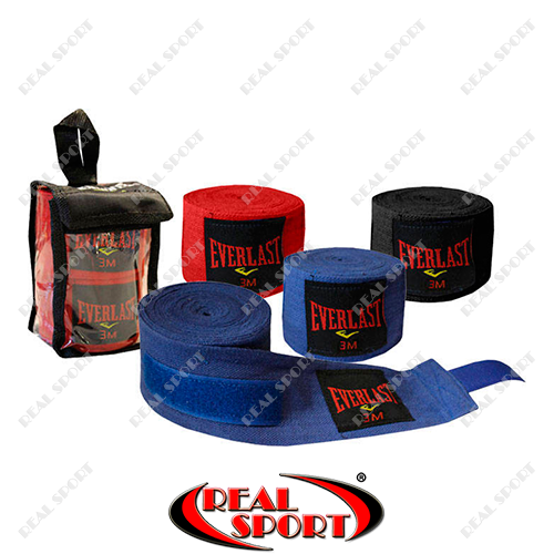 

Бинты боксерские Everlast BO-3619-3м Хлопок Черный