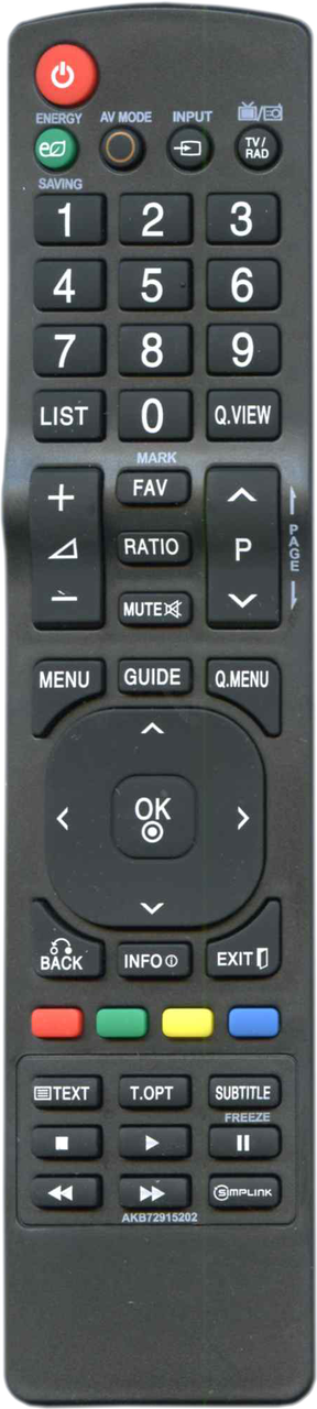 

Пульт ду lg AKB72915202