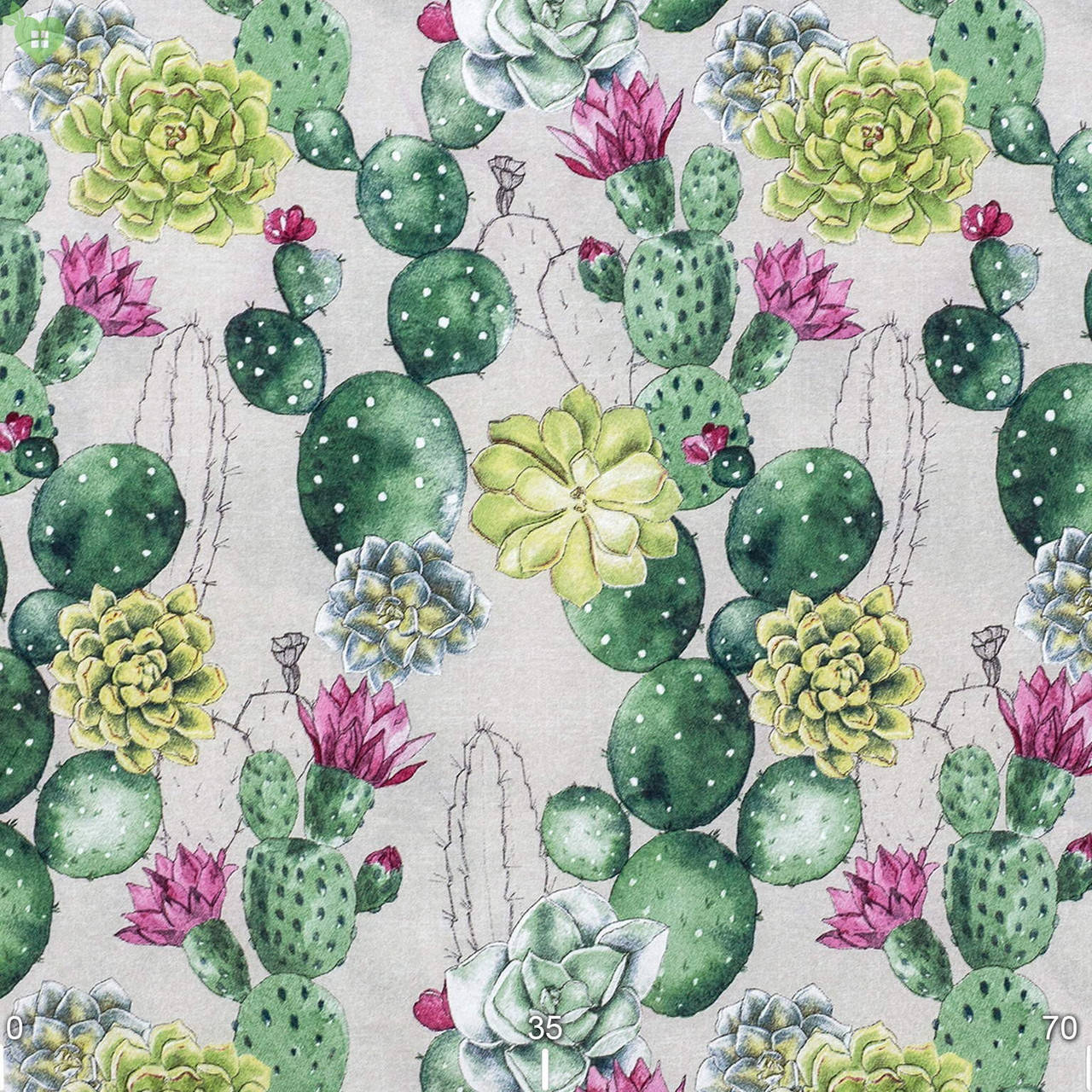 

Ткань для штор, римская штора, скатерть и декор цветущий кактус Испания 280см