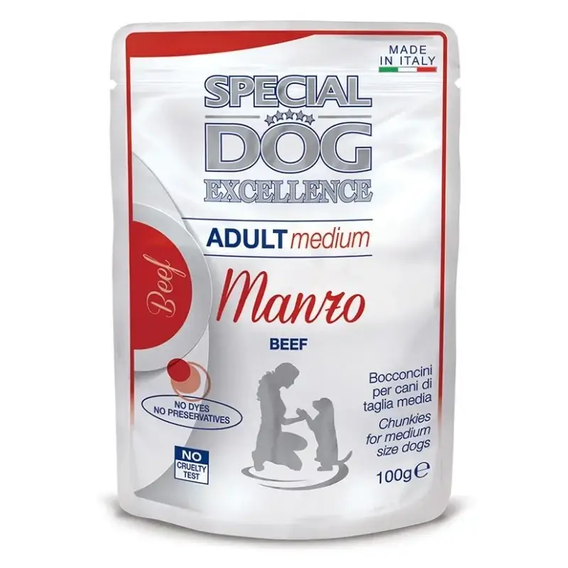 

MONGE Монж SDE Dog Medium Adult Влажный корм для взрослых собак с говядиной, 100 г