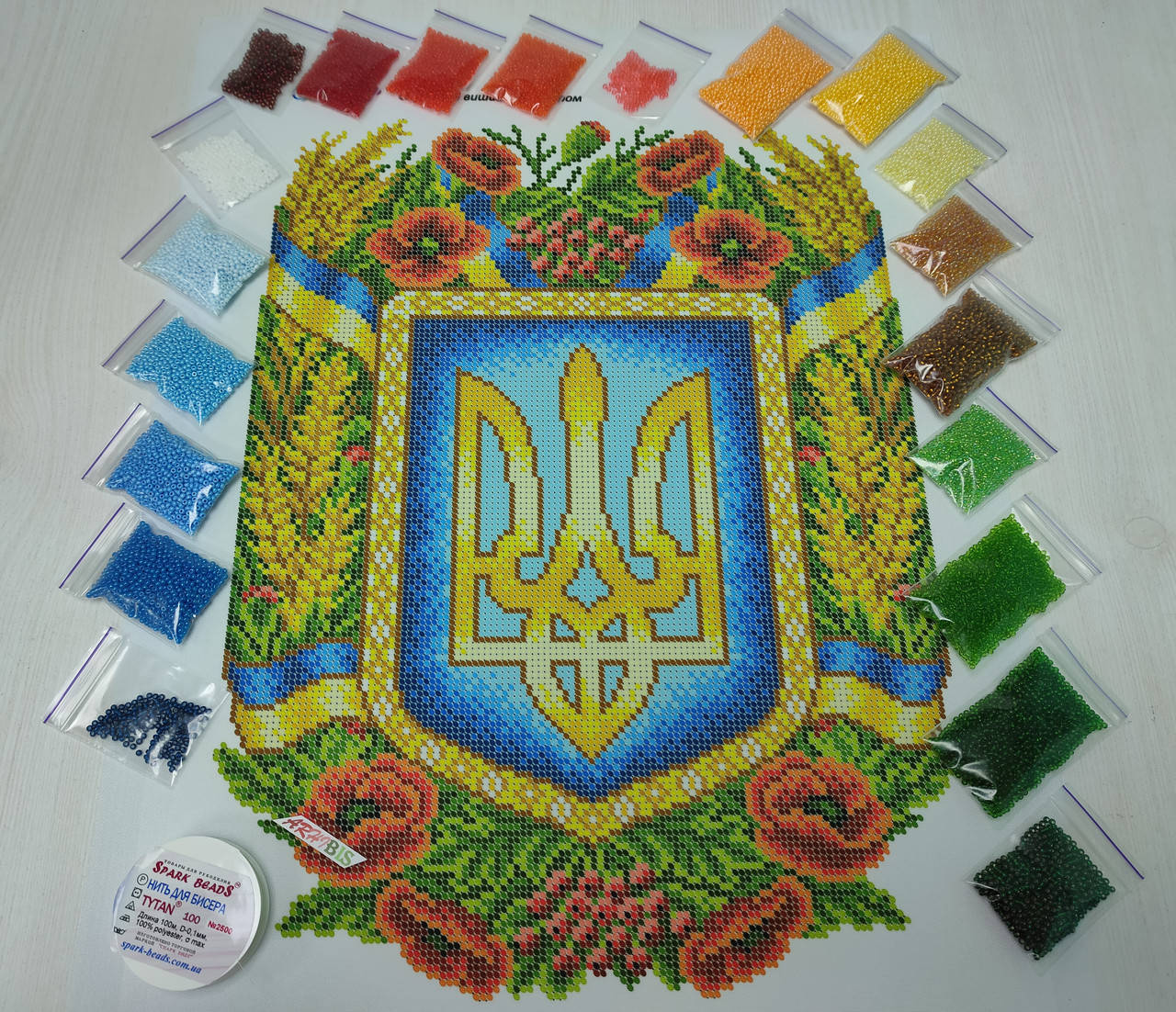 

Набор для вышивки бисером "Герб України"