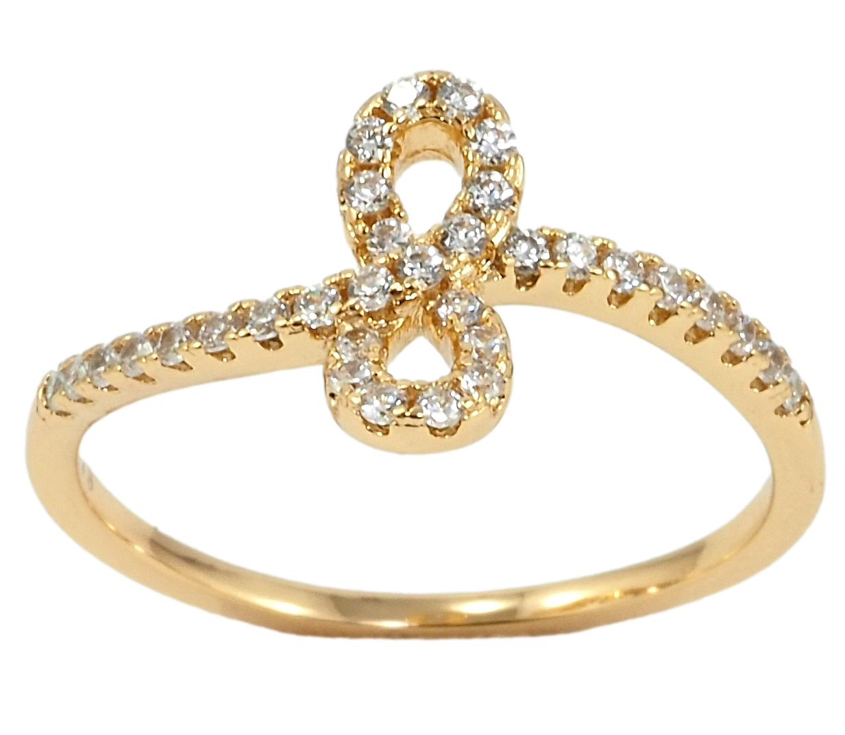 

Кольцо Xuping Позолота 18K "Восьмерка с цирконием" р.16,17,17.5,18,18.5