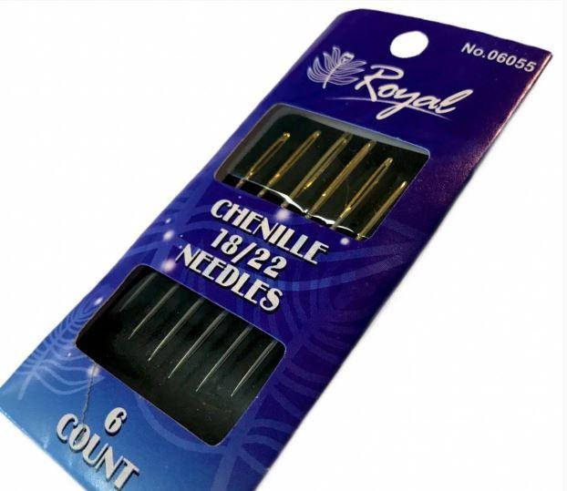 

Chenille 18/22 (6шт) Набор игл для вышивания лентами с золотым ушком Royal (Япония)
