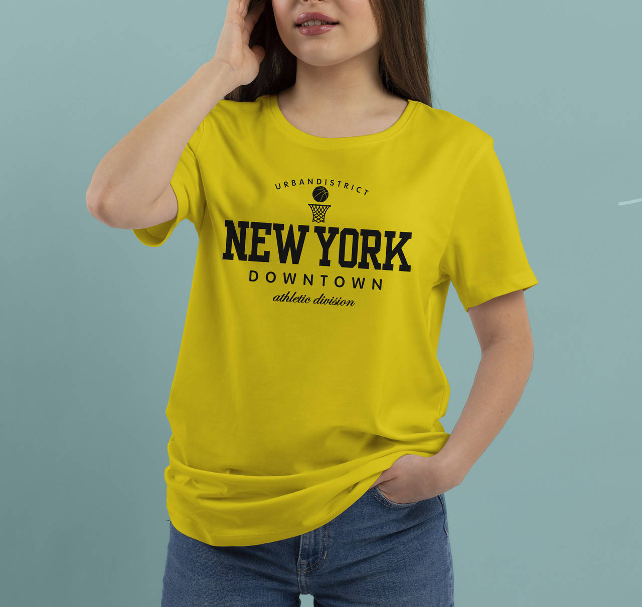 

Футболка с принтом "New York" Желтый