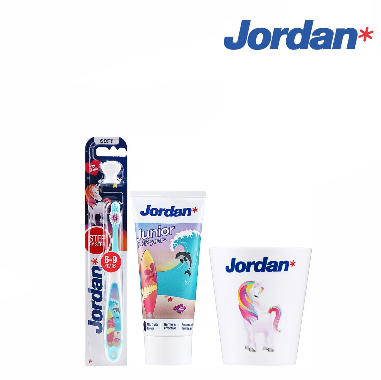 

Набор Jordan Junior 6-12 лет (зубная паста 50 мл+зубная щетка+стаканчик) пляж