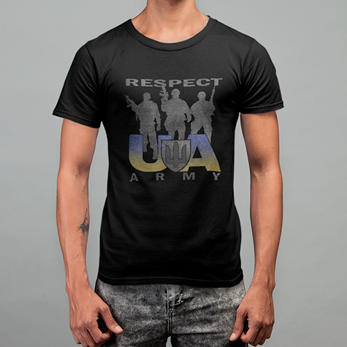 

Футболка чорна Respect Ua Army 2XL