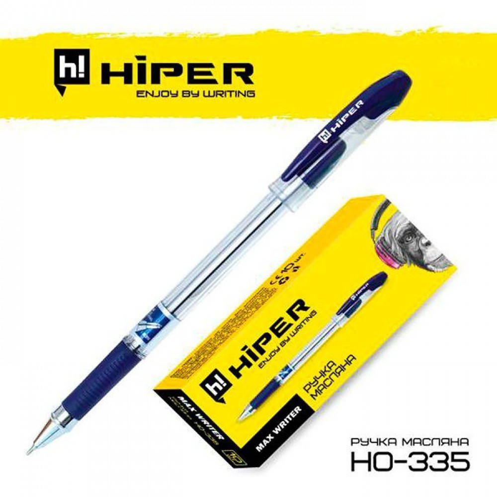

Ручка масл Hiper Max Writer HO-335 2500m 0,7мм синий