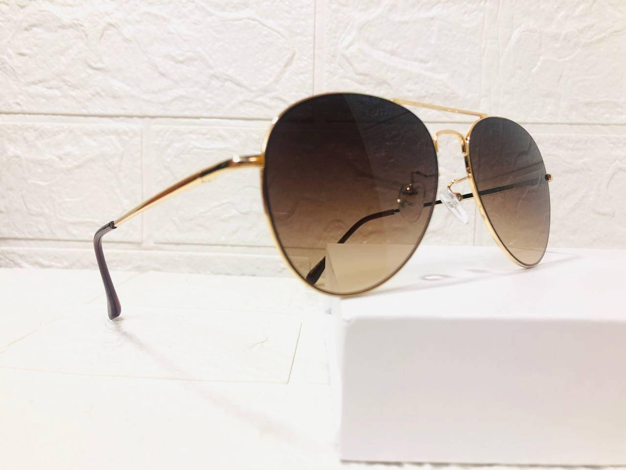 

Очки Ray ban aviator, солнцезащитные очки авиаторы с поляризацией и градиентом, Оранжевый