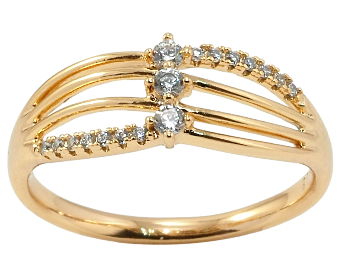 

Кольцо Xuping Позолота 18K "Орнамент с инкрустацией цирконием" р.17,18,18.5,19.5