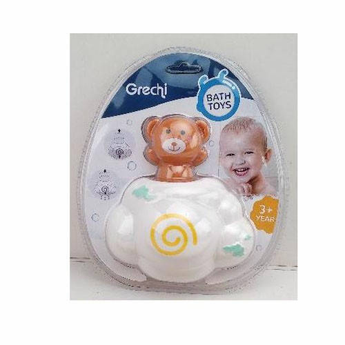 

Игрушка G403-3 (96шт) для купания, животное на облаке(мишка)-14см, в слюде, 19-22-9см