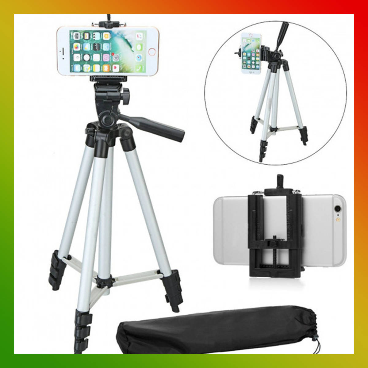 

Штатив тренога для телефона и камеры TRIPOD 3110 с пультом кнопкой для селфи FS, Белый