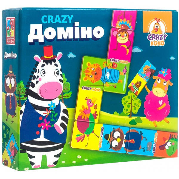 

Игра настольная CRAZY Домино рус/укр VT8055-04/VT8055-10