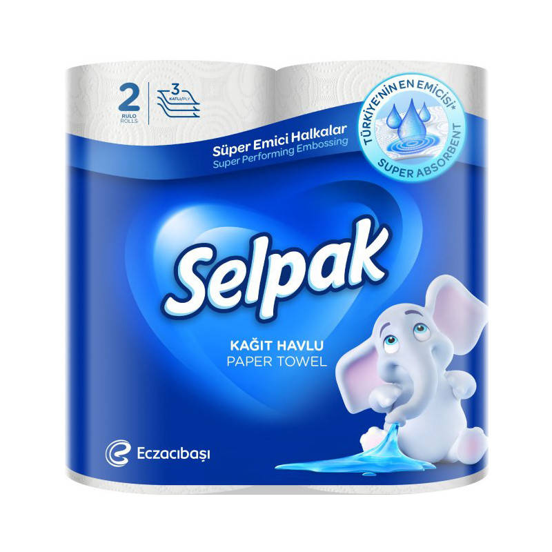

Бумажное полотенце кухонное SELPAK 2 шт