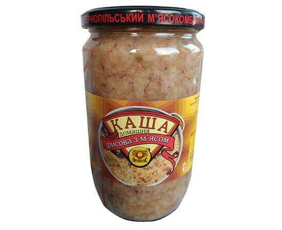 

Каша рисовая с мясом 660г