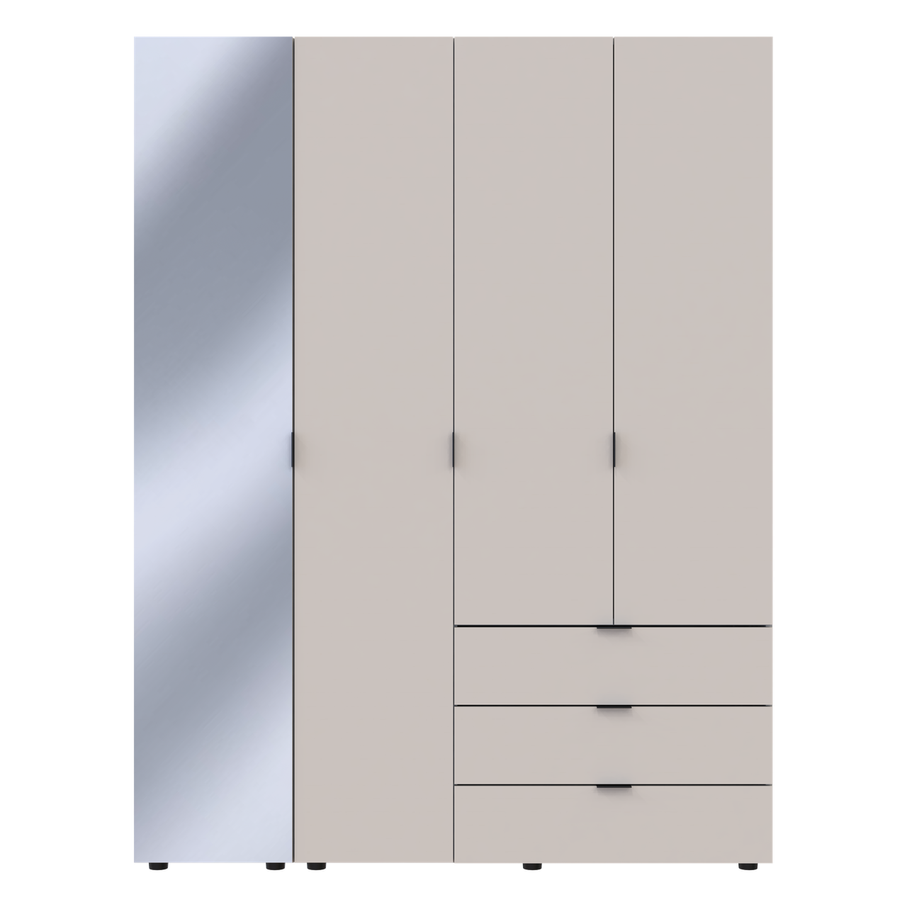 Шафа для одягу Doros Гелар Кашемір 3ДСП/Дзеркало 155х49.5х203.4 (80737657)