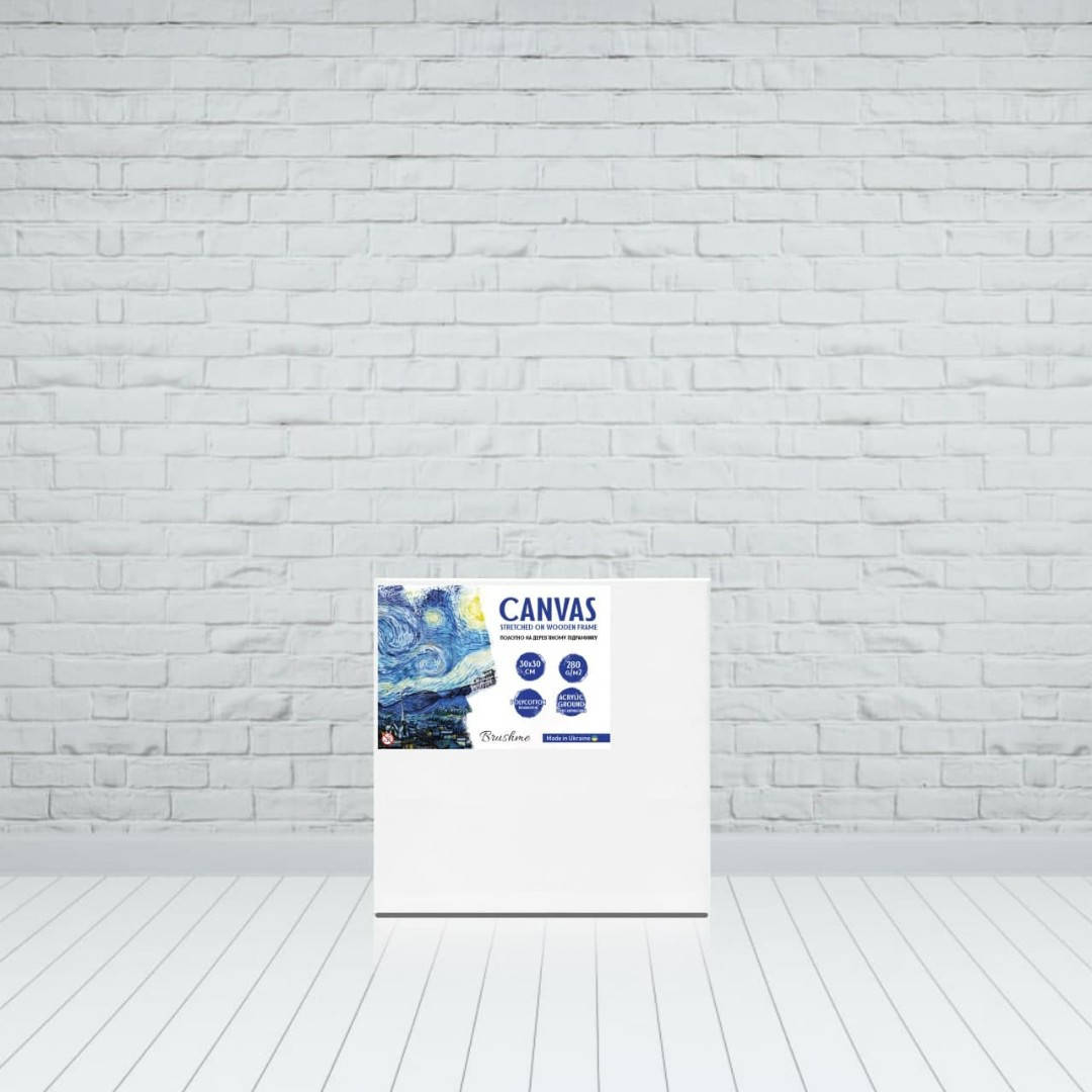 

Хлопковый холст для рисования BrushMe 30х30см на деревянном подрамнике с галерейной натяжкой HL3