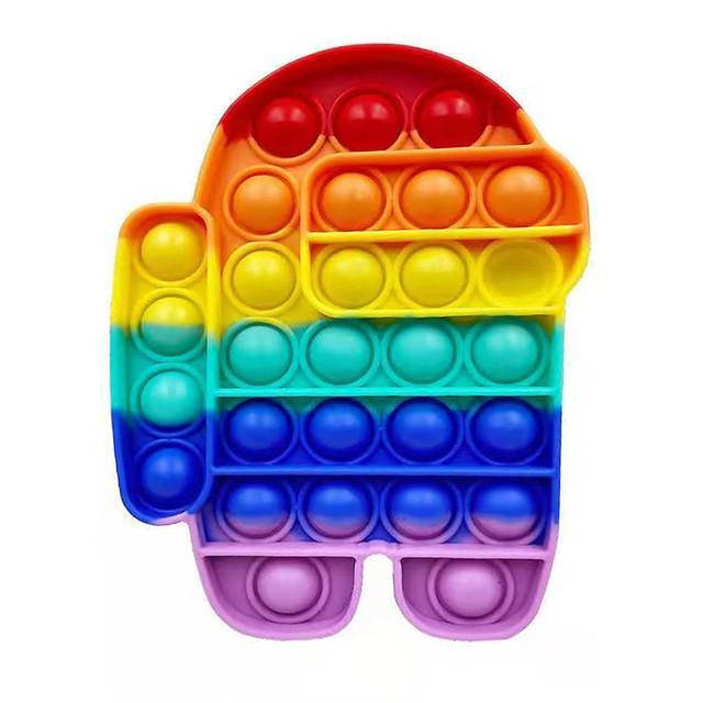 

Антистресс - игрушка Pop It Радужный Амонг Ас Поп Ит