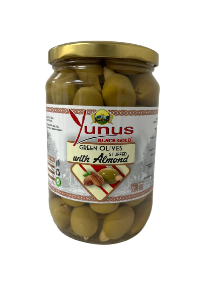 

Оливки Yunus фаршированные миндалем 700/400 г, 12шт/ящ