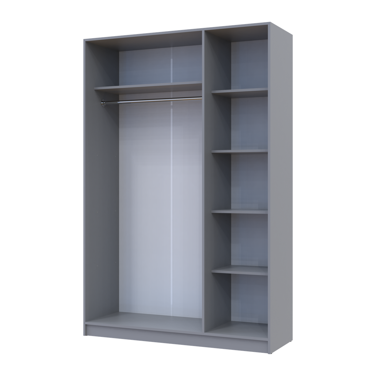 Шафа для одягу Doros Промо Сірий 3 ДСП 135х48х204 (80737765) 6