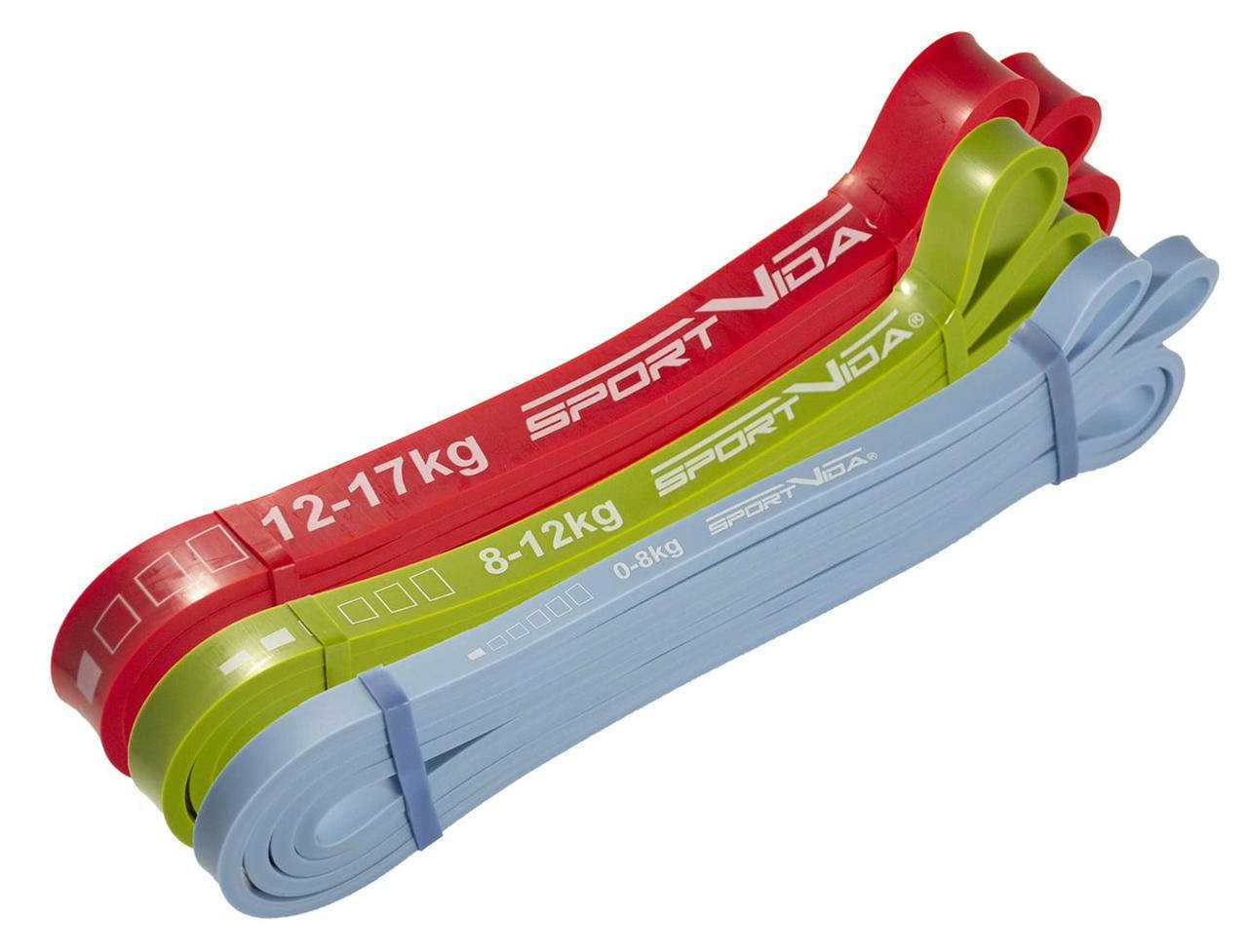 

Эспандер-петля (резина для фитнеса и спорта) SportVida Power Band 3 шт 0-17 кг SV-HK0190-1