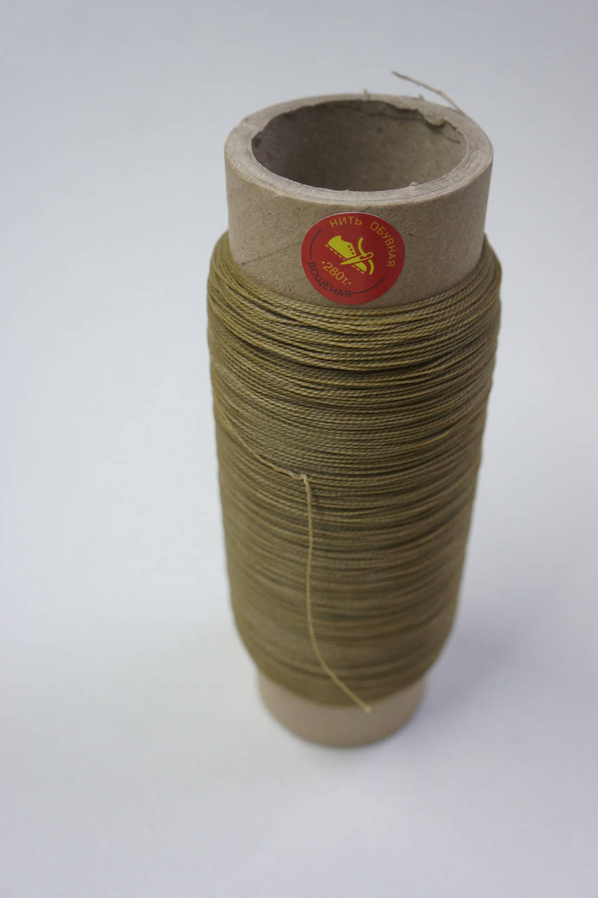 

Нить текс 280 вощенная 500 м. цвет в ассорт. бежевый