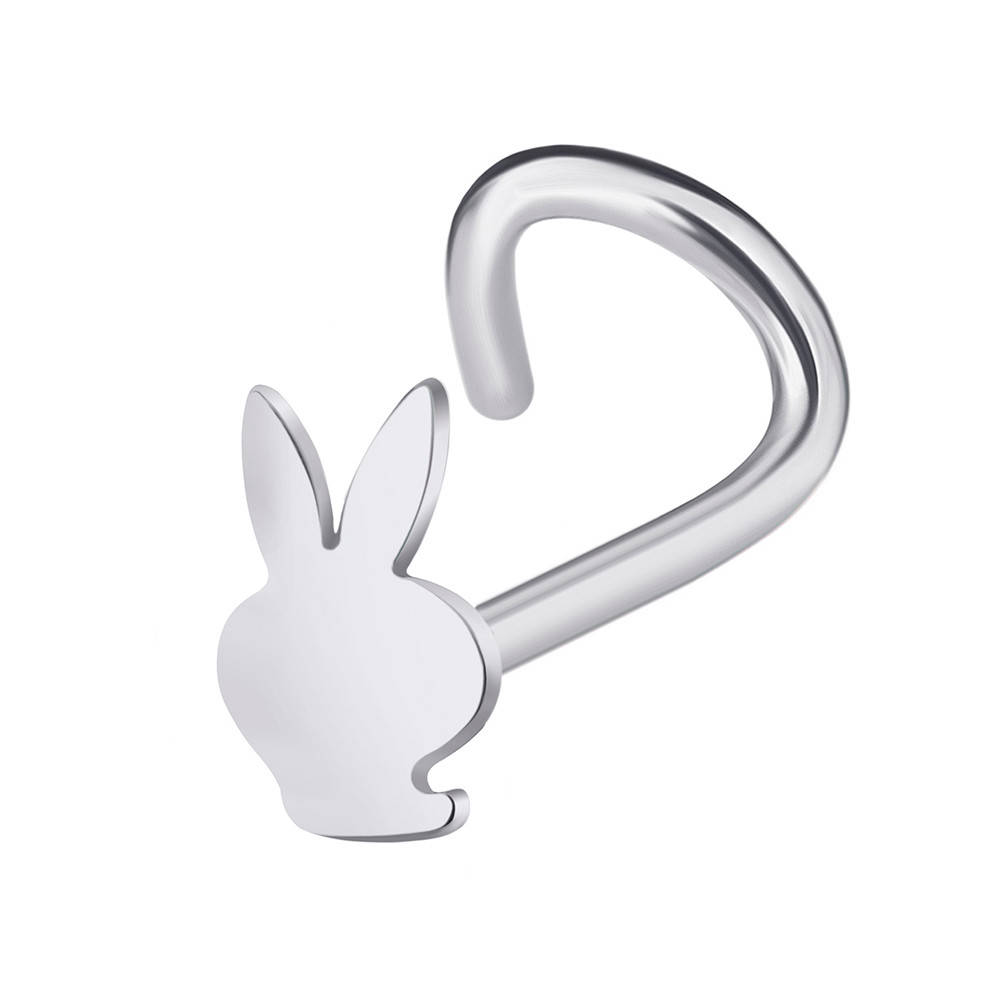 

Пирсинг в нос - Playboy, Серебристый