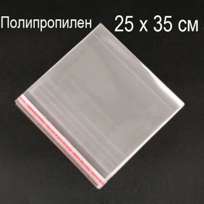 

25х35 см (500шт.) Пакеты ПолиПроПилен с верхним клапаном и липкой полосой (339-Kiwi-125)