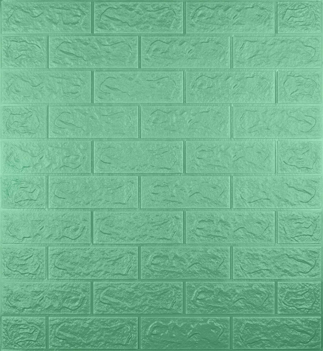 

Самоклеющаяся декоративная 3D панель Кирпич Мята 700x770x5мм (012-5)