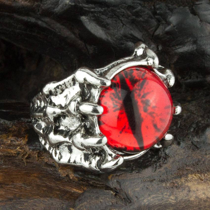 

Перстень Win Глаз дракона Сталь Регулируемый Размер Стальной Красный (23739)