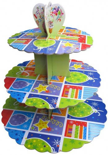 

Стойка трёхъярусная для капкейков разного цвета, Разные цвета