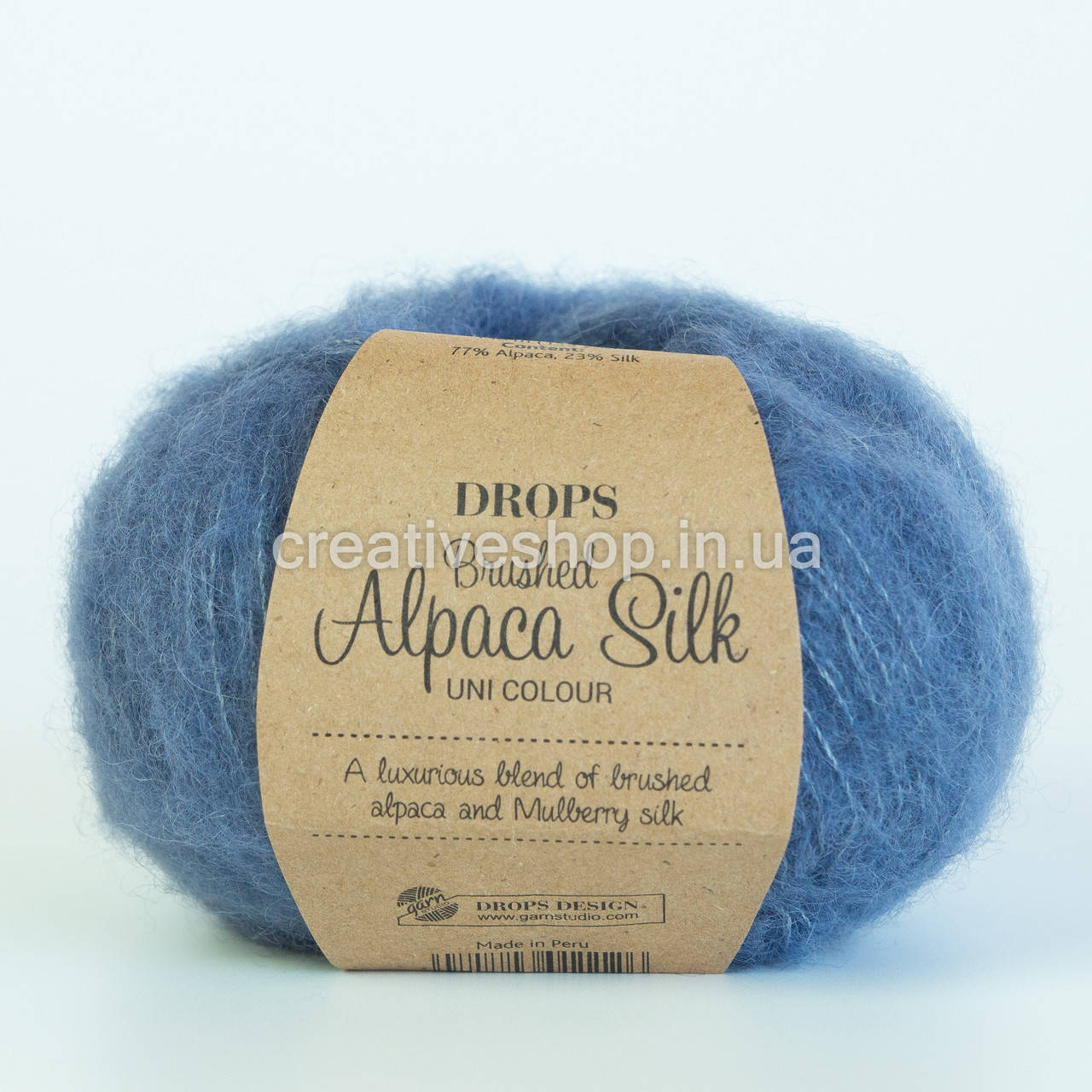

Пряжа Drops Brushed Alpaca Silk (цвет 13 denim blue)