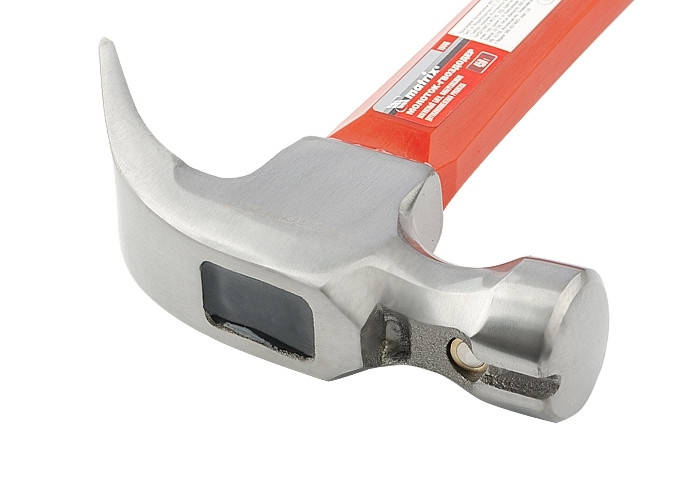 

Молоток-гвоздодер, 450 г, боек С МАГНИТОМ, фиберглассовая прорезиненная ручка // MTX 104469