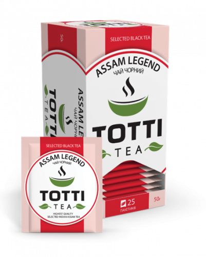 

Чай чорний TOTTI Tea «Легендарний Ассам», пакетований, 25 шт по 2г.